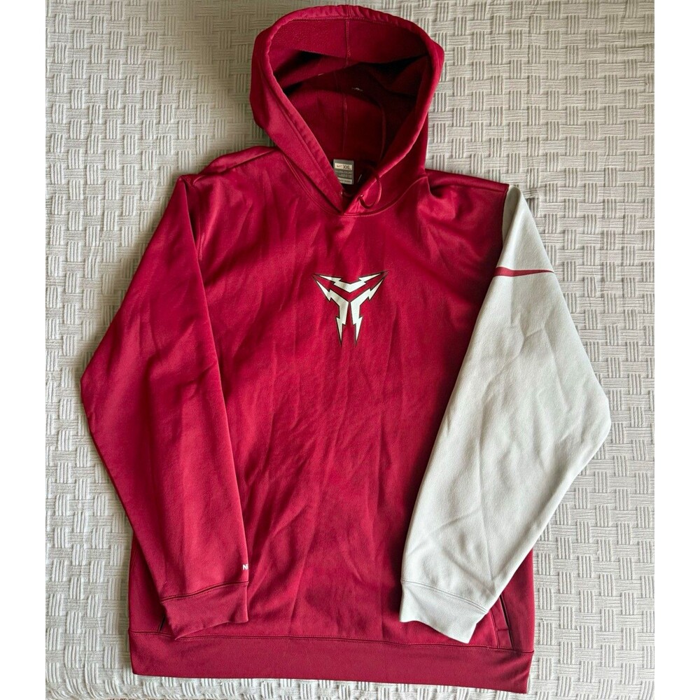 VTG Nike Kobe Bryant Black Mamba Therma FIT Hoodie Red White Sleeve Mens XXL